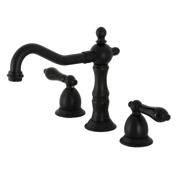 KS1970PKL Duchess Widespread Bathroom Faucet W/Brass Pop-Up, Matte Blk